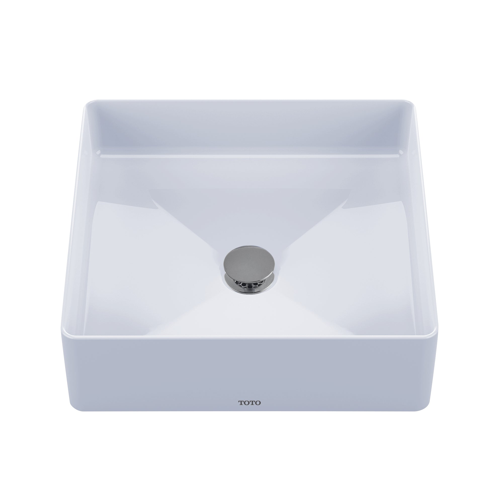 TOTO LT574#01 Arvina Square Vessel Fireclay Bathroom Sink - Cotton White