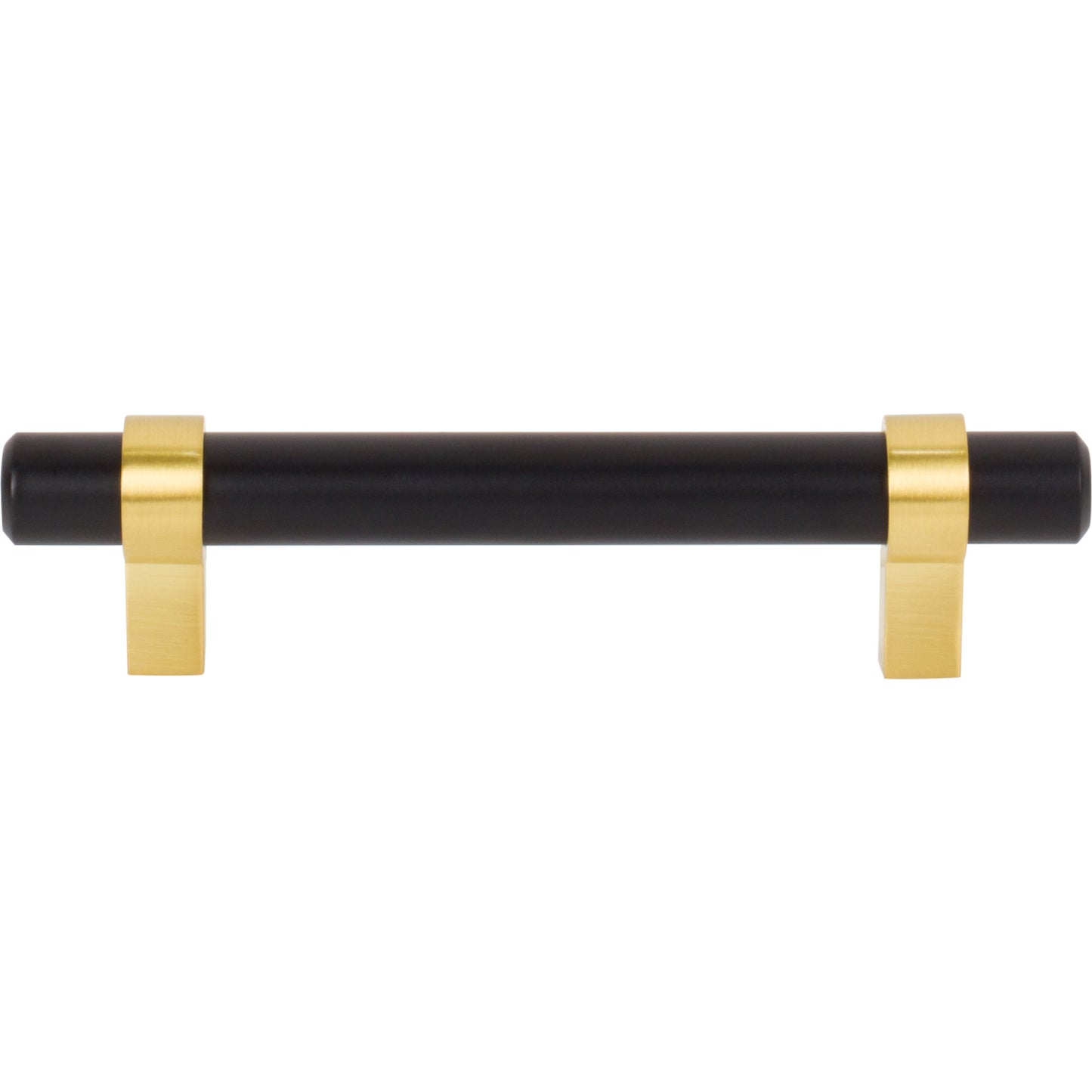 JEFFREY ALEXANDER 596MBBG Key Grande 96 mm Center-to-Center Bar Pull - Matte Black w/Brushed Gold