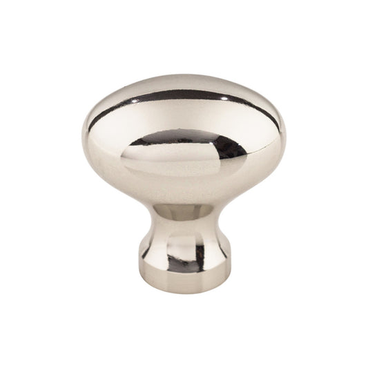 TOP KNOBS M1305 Egg 1 1/4" Length Oval Knob - Polished Nickel