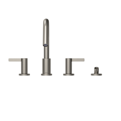 TOTO TBG11202UA#BN Gf Two Lever Handle Deck-Mount Roman Tub Filler Trim With Handshower - Brushed Nickel