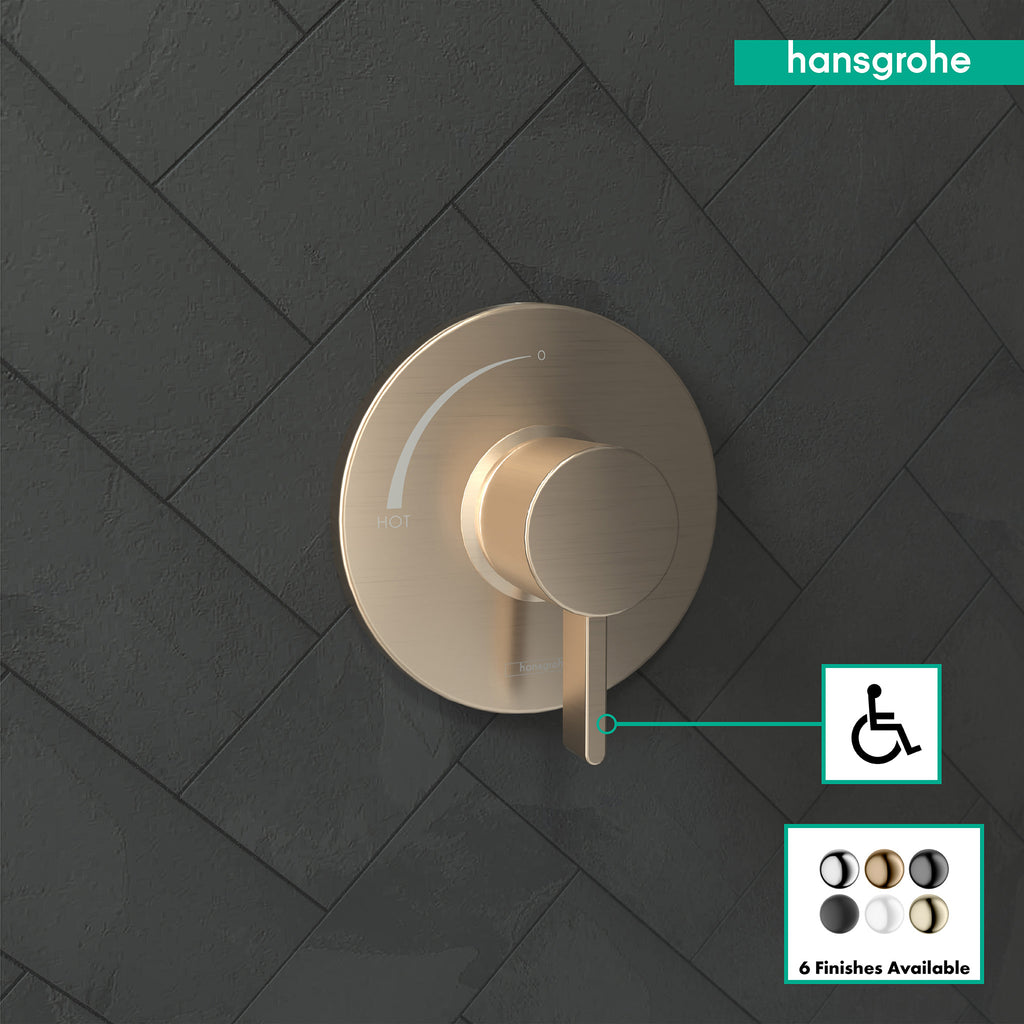 HANSGROHE 15739141 Ecostat S Pressure Balance Trim - Brushed Bronze