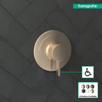 HANSGROHE 15739141 Ecostat S Pressure Balance Trim - Brushed Bronze