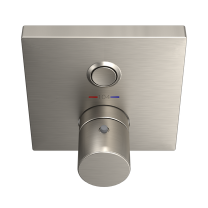 TOTO TBV02405U#BN Square Thermostatic Mixing Valve With One-Function Shower Trim - Brushed Nickel