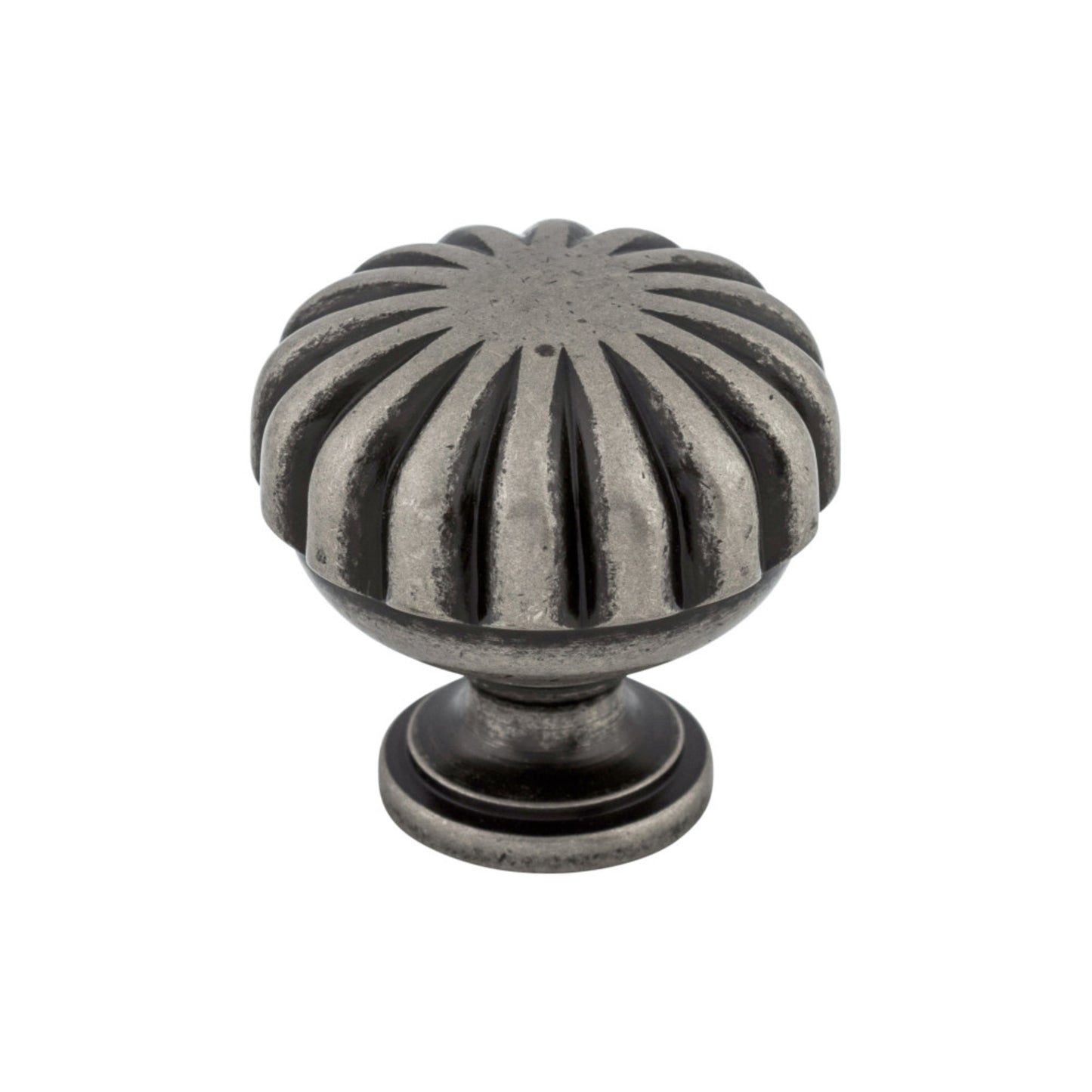 TOP KNOBS M1596 Melon 1 1/4" Diameter Round Knob - Pewter Antique