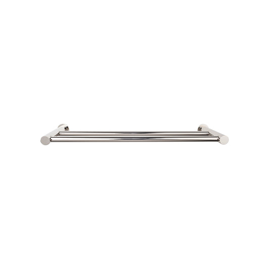 TOP KNOBS HOP9PN TOP BATH (R) Hopewell Bath Double 25 1/2" Wall Mounted Towel Bar - Polished Nickel