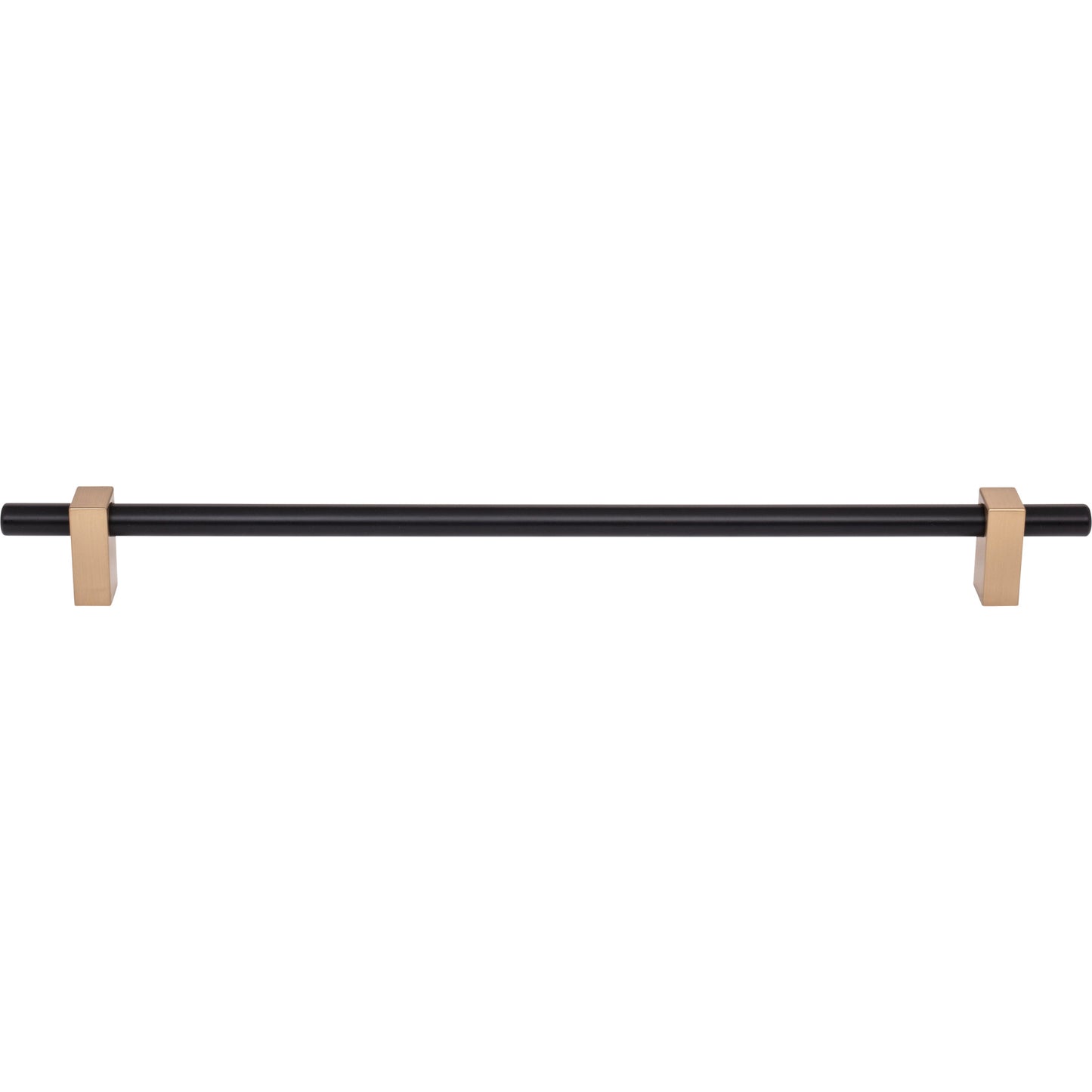 JEFFREY ALEXANDER 478-305MBSBZ Larkin 2 305 mm Center-to-Center Bar Pull - Matte Black w/Satin Bronze