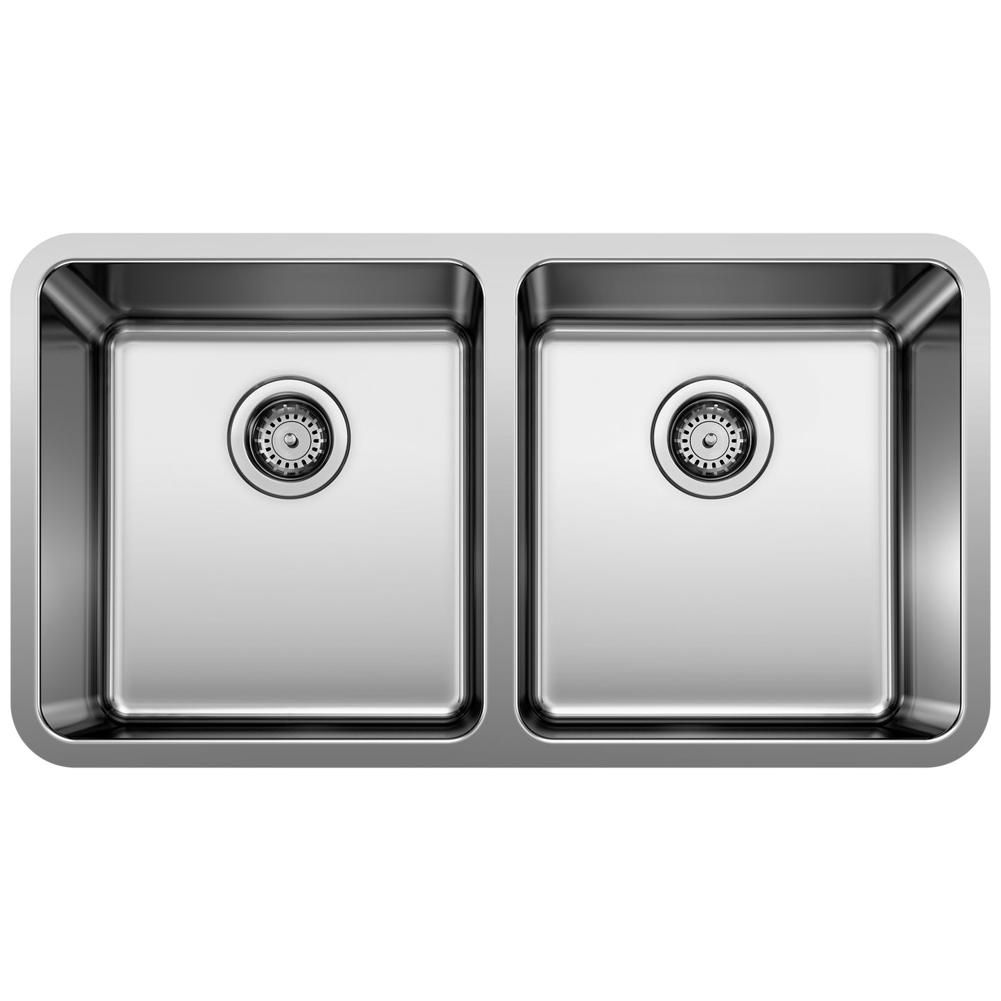 BLANCO 442768 Formera Formera 33" 50/50 Double Bowl Undermount Stainless Steel Kitchen Sink in Satin Polish