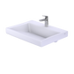 TOTO LT171G#01 Kiwami Renesse Design I Rectangular Fireclay Vessel Bathroom Sink with CEFIONTECT for Single Hole Faucets , Cotton White