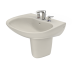 TOTO LHT242.8G#12 Prominence Oval Wall-Mount Bathroom Sink With Cefiontect And Shroud For 8 Inch Center Faucets - Sedona Beige