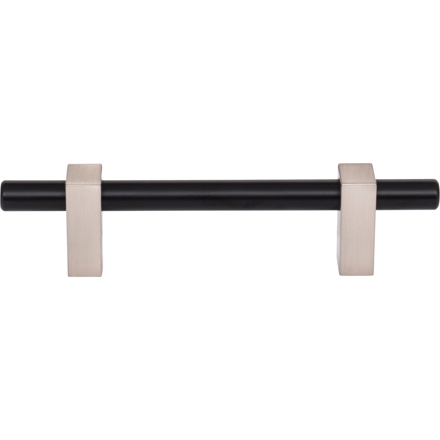 JEFFREY ALEXANDER 478-96MBSN Larkin 2 96 mm Center-to-Center Bar Pull - Matte Black w/Satin Nickel