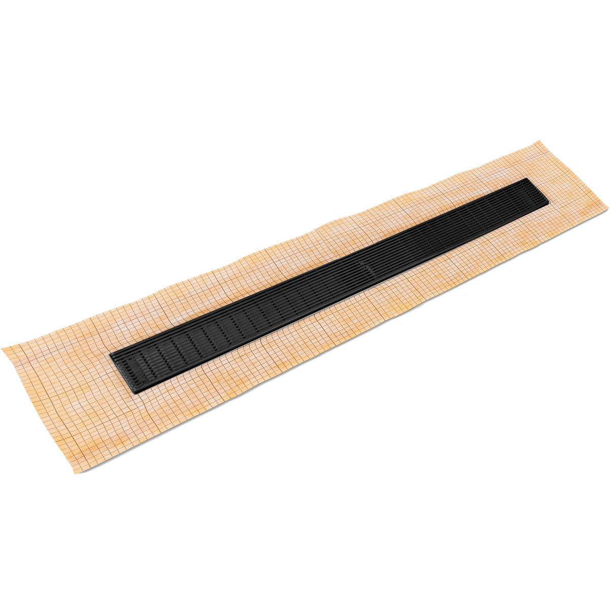INFINITY DRAIN FCSAS 6542 BK FCSAS 65 42" FCS Series Complete Kit with 2 1/2" Wedge Wire Grate in Matte Black
