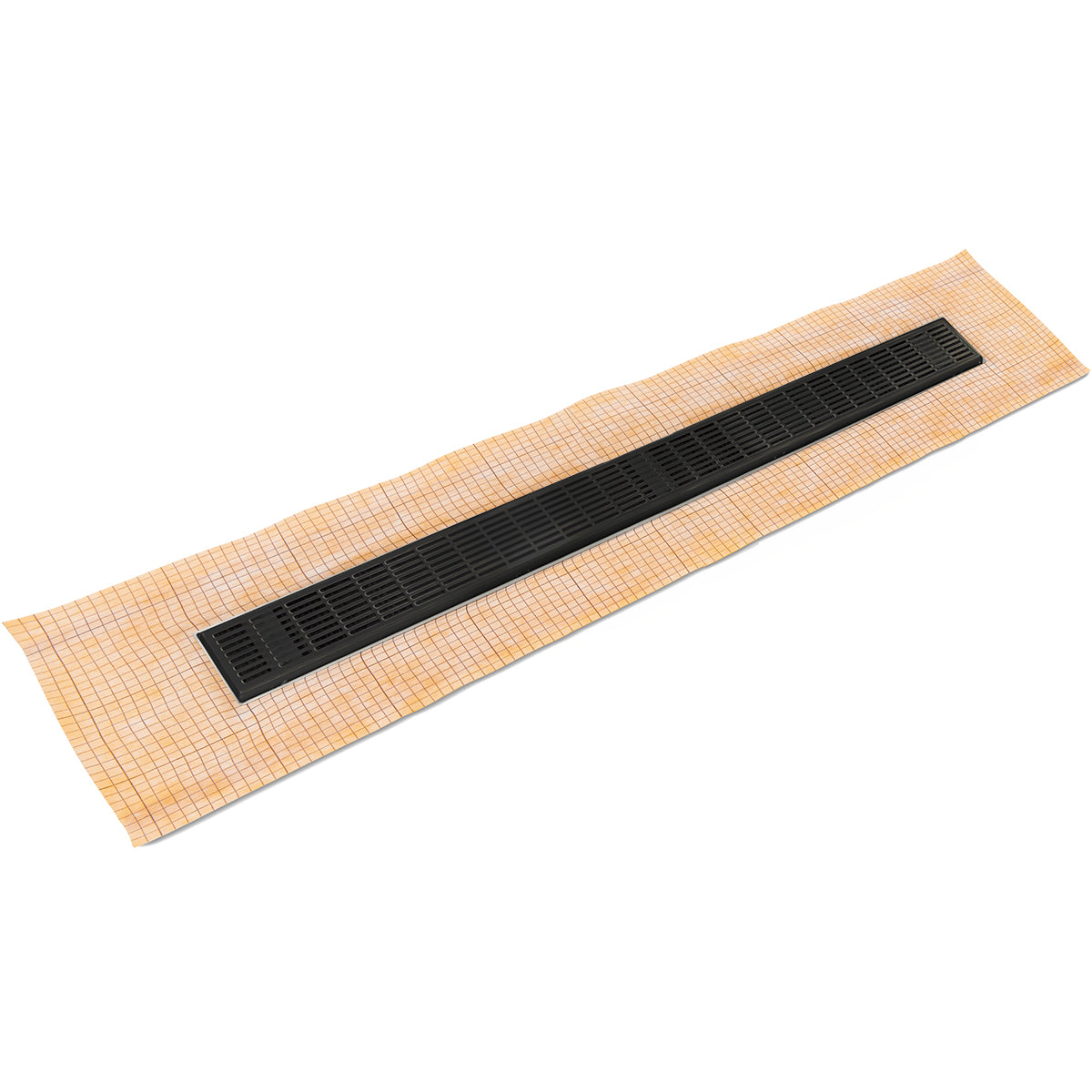 INFINITY DRAIN FCSIG 6542 BK FCSIG 65 42" FCS Series Complete Kit with 2 1/2" Perforated Slotted Grate in Matte Black