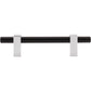 JEFFREY ALEXANDER 478-96MBPC Larkin 2 96 mm Center-to-Center Bar Pull - Matte Black w/Polished Chrome