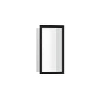 HANSGROHE 56096670 XtraStoris Individual Wall Niche Matte White with Design Frame 12"x 6"x 4" - Matte Black