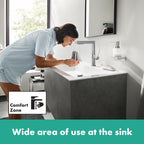 HANSGROHE 76063001 Finoris Single-Hole Faucet 230 with 2-Spray Pull-Out, 1.2 GPM - Chrome