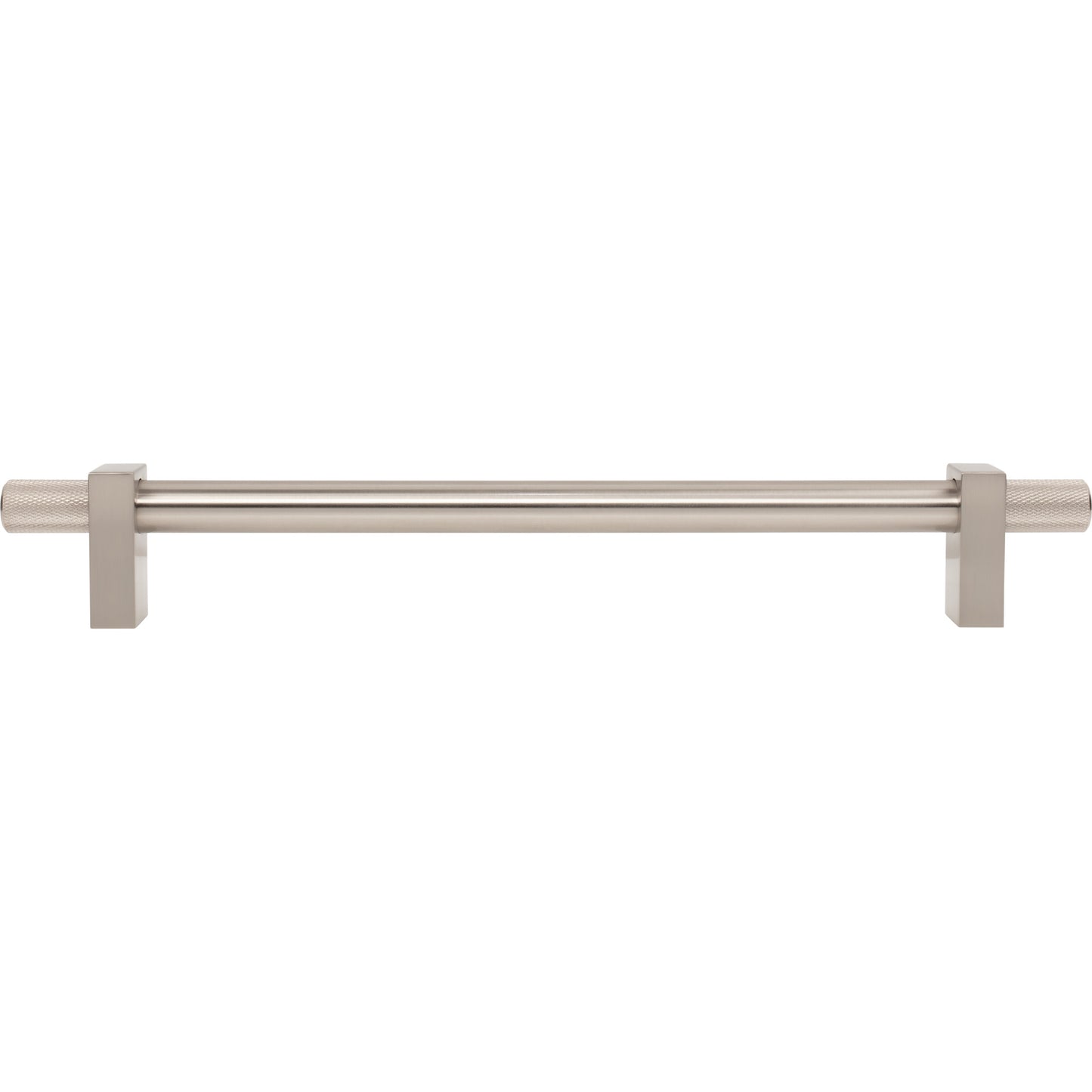 JEFFREY ALEXANDER 698-12SN Larkin Knurled Ends 12" Center-to-Center Appliance Pull - Satin Nickel