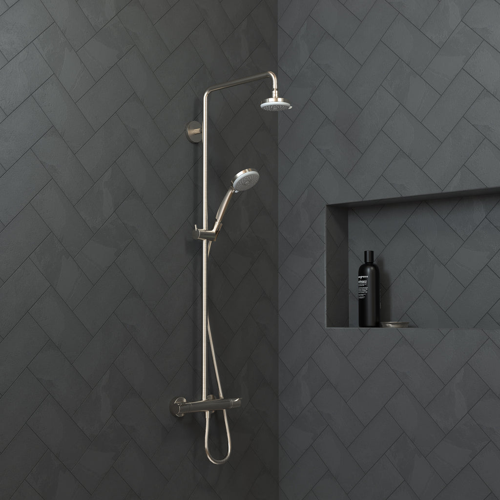 HANSGROHE 04071820 Croma 100 Showerhead E 3-Jet, 2.5 GPM - Brushed Nickel
