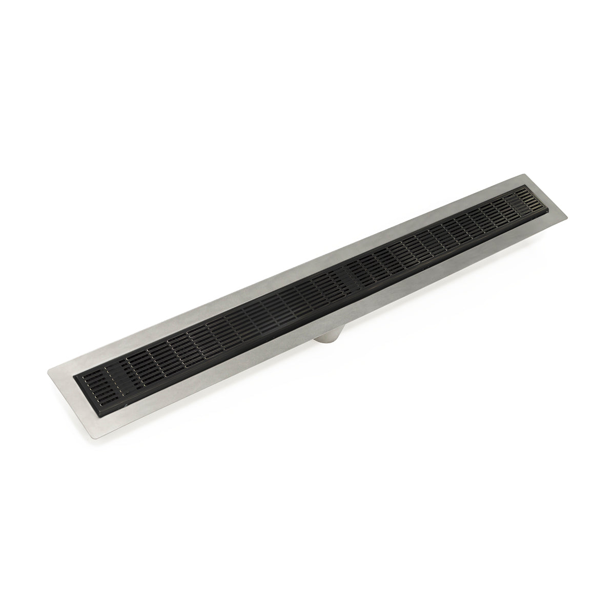 INFINITY DRAIN FFIG 6560 BK FFIG 65 60" FF Series Complete Kit with 2 1/2" Perforated Slotted Grate in Matte Black
