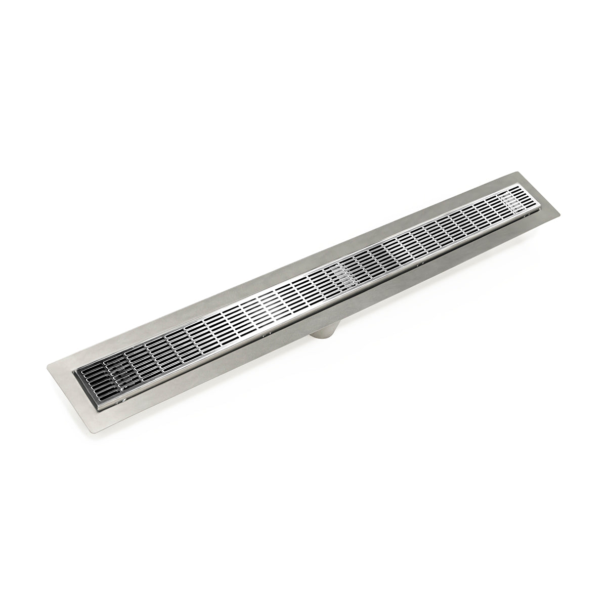 INFINITY DRAIN FFIG 6560 PS FFIG 65 60" FF Series Complete Kit with 2 1/2" Perforated Slotted Grate in Polished Stainless