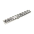 INFINITY DRAIN FFIG 6536 SS FFIG 65 36" FF Series Complete Kit with 2 1/2" Perforated Slotted Grate in Satin Stainless