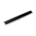 INFINITY DRAIN FFSG 6524 BK FFSG 65 24" FF Series Complete Kit with 2 1/2" Solid Grate in Matte Black