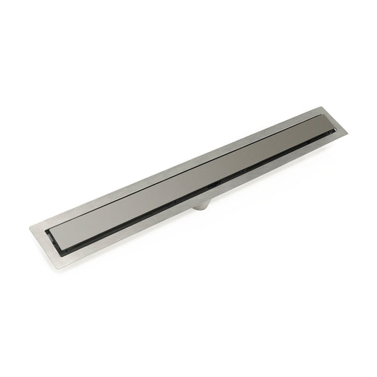 INFINITY DRAIN FFSG 6548 SS FFSG 65 48" FF Series Complete Kit with 2 1/2" Solid Grate in Satin Stainless