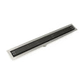 INFINITY DRAIN FFTIF 6542 BK FFTIF 65 42" FF Series Complete Kit with Tile Insert Frame in Matte Black