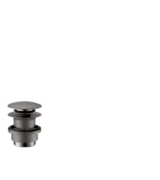 HANSGROHE 50100331  Push-Open Sink Drain - Polished Black Chrome