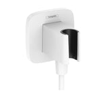 HANSGROHE 26887701 FixFit Q Wall Outlet with Handshower Holder - Matte White