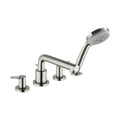 HANSGROHE 72414821 Talis S 4-Hole Roman Tub Set Trim with 1.8 GPM Handshower - Brushed Nickel