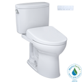 TOTO MW4544736CEFGA#01 Washlet+ Drake Ii Two-Piece Elongated 1.28 Gpf Toilet With Auto Flush Washlet+ S7A Contemporary Bidet Seat - Cotton White