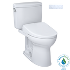 TOTO MW4544736CEFGA#01 Washlet+ Drake Ii Two-Piece Elongated 1.28 Gpf Toilet With Auto Flush Washlet+ S7A Contemporary Bidet Seat - Cotton White