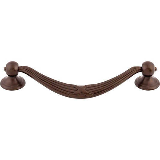 TOP KNOBS M934 Ribbon & Reed 5 1/16" Center to Center Drop Handle - Oil Rubbed Bronze