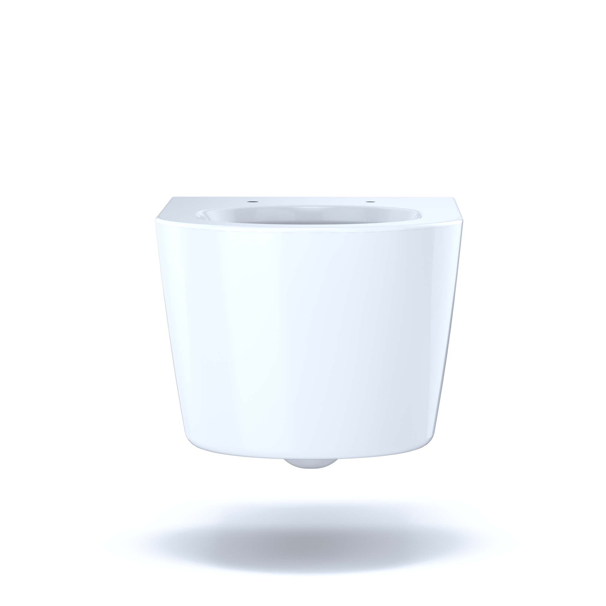 TOTO CT447CFG#01 Rp Wall-Hung Contemporary D-Shape Dual Flush 1.28 And 0.9 Gpf Toilet With Cefiontect - Cotton White