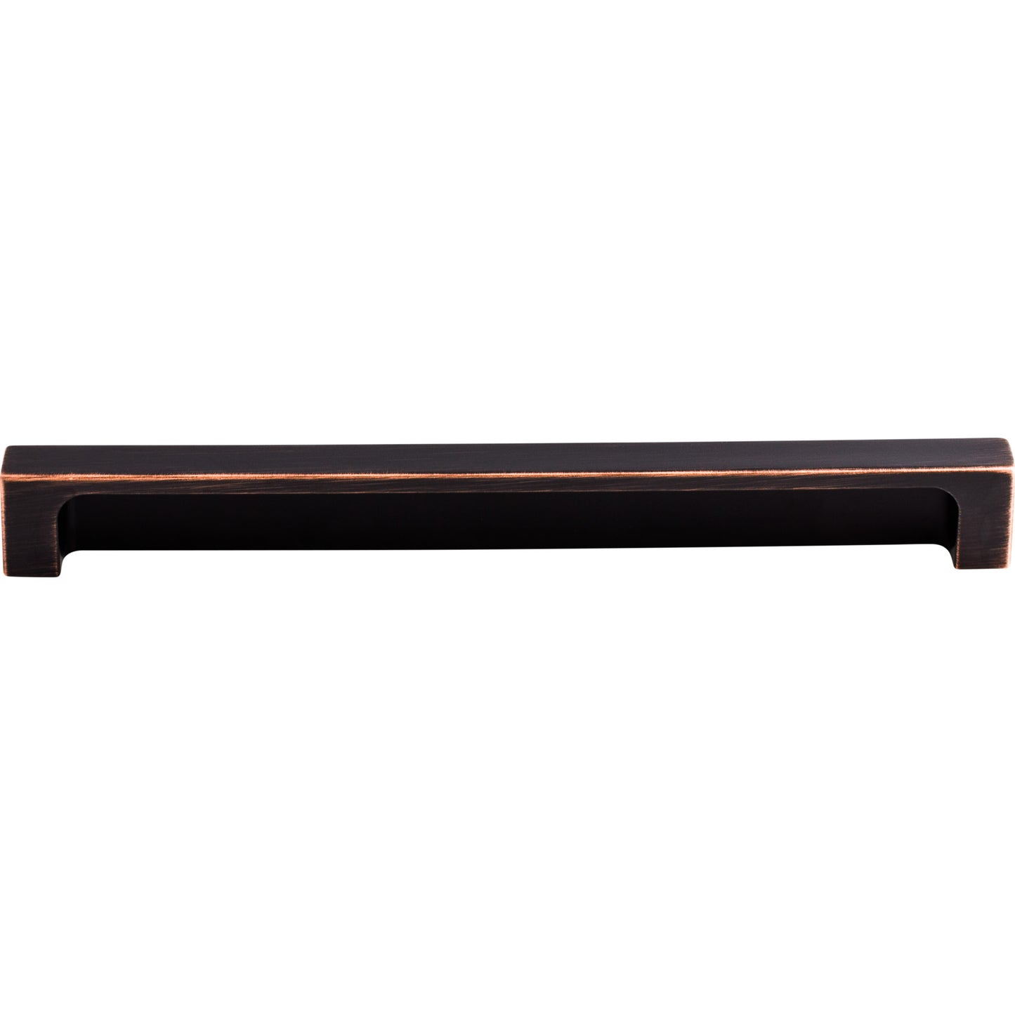 TOP KNOBS TK277TB Modern Metro 8" Center to Center Finger Pull - Tuscan Bronze