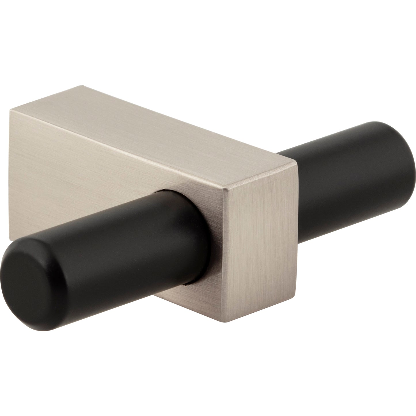 JEFFREY ALEXANDER 478T-MBSN Larkin 2 2-3/8" Length Bar Knob - Matte Black w/Satin Nickel