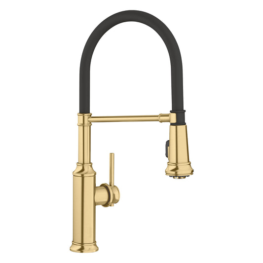 BLANCO 442982 Empressa Empressa Semi-Pro Pull-Down Dual-Spray Kitchen Faucet - Satin Gold in Satin Gold