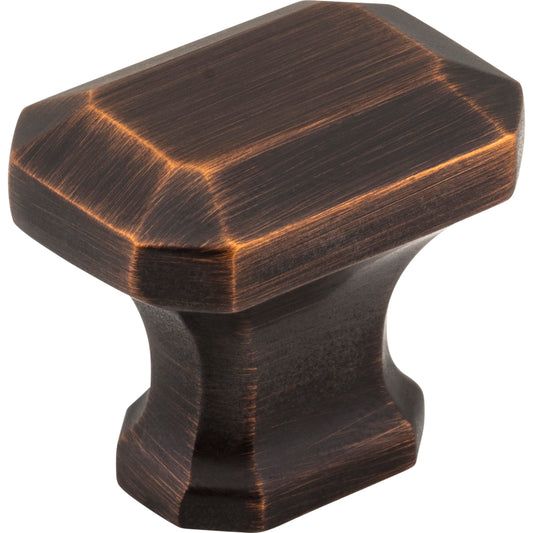 JEFFREY ALEXANDER 165DBAC Ella 1-1/4" Length Rectangle Knob - Brushed Oil Rubbed Bronze