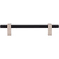 JEFFREY ALEXANDER 478-128MBSN Larkin 2 128 mm Center-to-Center Bar Pull - Matte Black w/Satin Nickel