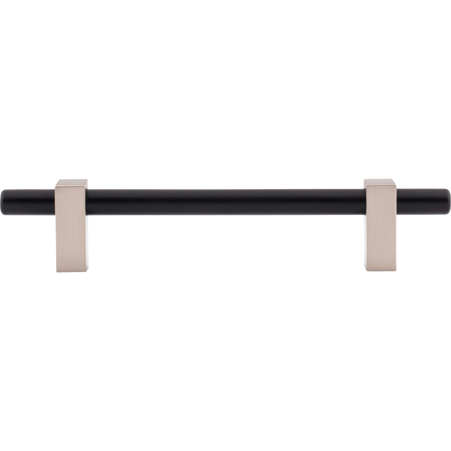 JEFFREY ALEXANDER 478-128MBSN Larkin 2 128 mm Center-to-Center Bar Pull - Matte Black w/Satin Nickel