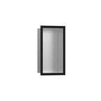 HANSGROHE 56094670 XtraStoris Individual Wall Niche Brushed Stainless Steel with Design Frame 12"x 6"x 4" - Matte Black