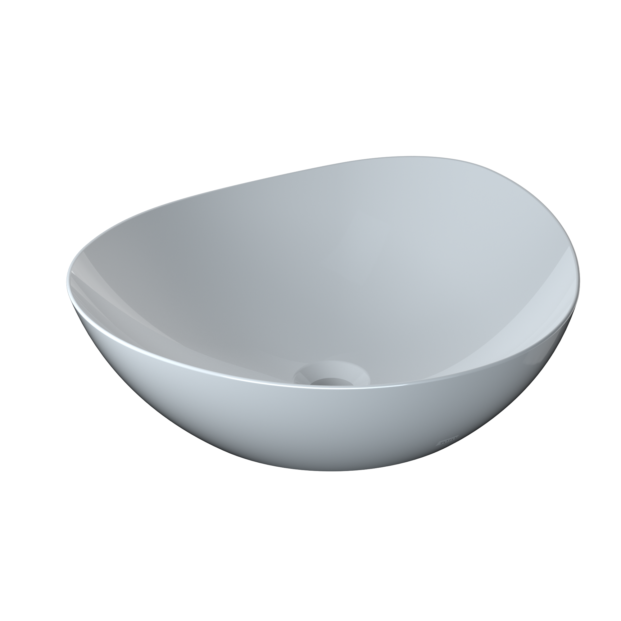 TOTO LT477G#01  Kiwami Asymmetrical Vessel Bathroom Sink With Cefitontect - Cotton White