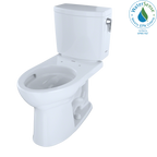 TOTO CST454CUFRG#01 Drake Ii 1G Two-Piece Elongated 1.0 Gpf Universal Height Toilet With Cefiontect And Right-Hand Trip Lever - Cotton White