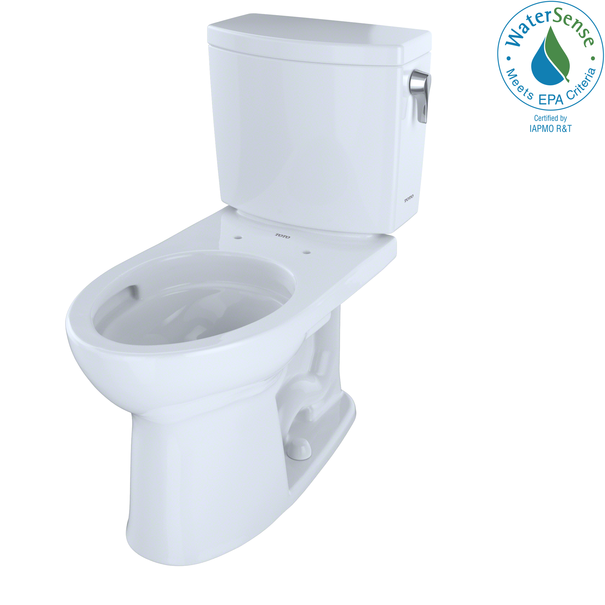 TOTO CST454CUFRG#01 Drake Ii 1G Two-Piece Elongated 1.0 Gpf Universal Height Toilet With Cefiontect And Right-Hand Trip Lever - Cotton White