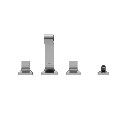 TOTO TBG08202U#CP Gc Two-Handle Deck-Mount Roman Tub Filler Trim With Handshower - Polished Chrome