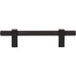 JEFFREY ALEXANDER 698-96MB Larkin Knurled Ends 96 mm Center-to-Center Bar Pull - Matte Black