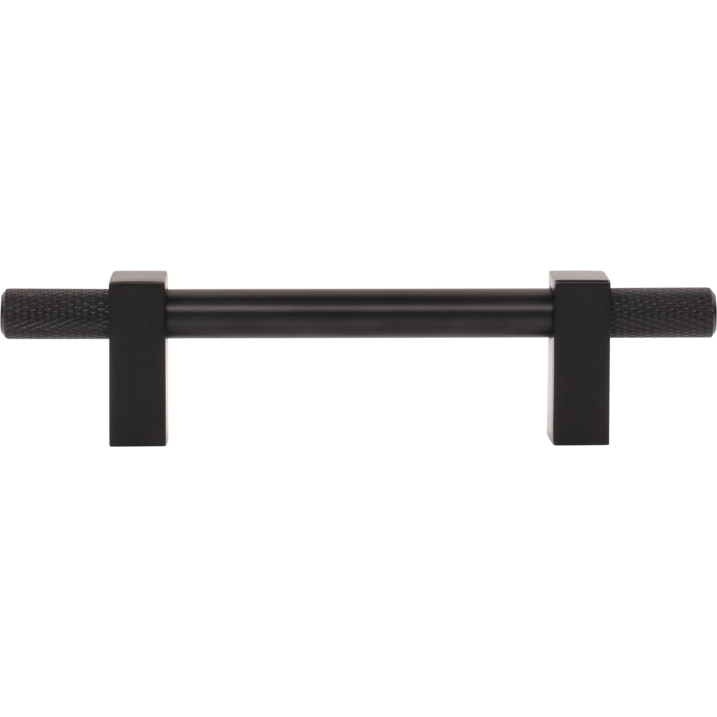 JEFFREY ALEXANDER 698-96MB Larkin Knurled Ends 96 mm Center-to-Center Bar Pull - Matte Black