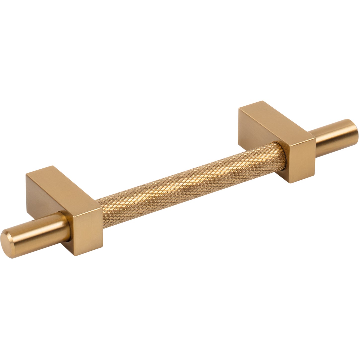 JEFFREY ALEXANDER 598-96SBZ Larkin Knurled Center 96 mm Center-to-Center Bar Pull - Satin Bronze