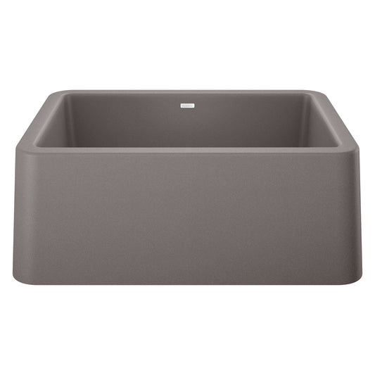 BLANCO 402314 Ikon Ikon SILGRANIT 27" Single Bowl Apron-Front Farmhouse Sink - Metallic Gray in Metallic Gray