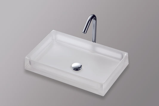 TOTO LLT151#61 Luminist Rectangular Vessel Bathroom Sink - Frosted White